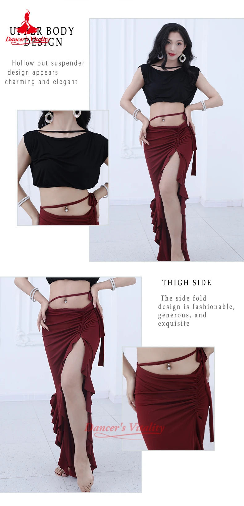 BellyDance Costumes for Women Comfortable and Breathable Practice Clothes Adult Oriental Dancing Clothing Dancer's Vitality