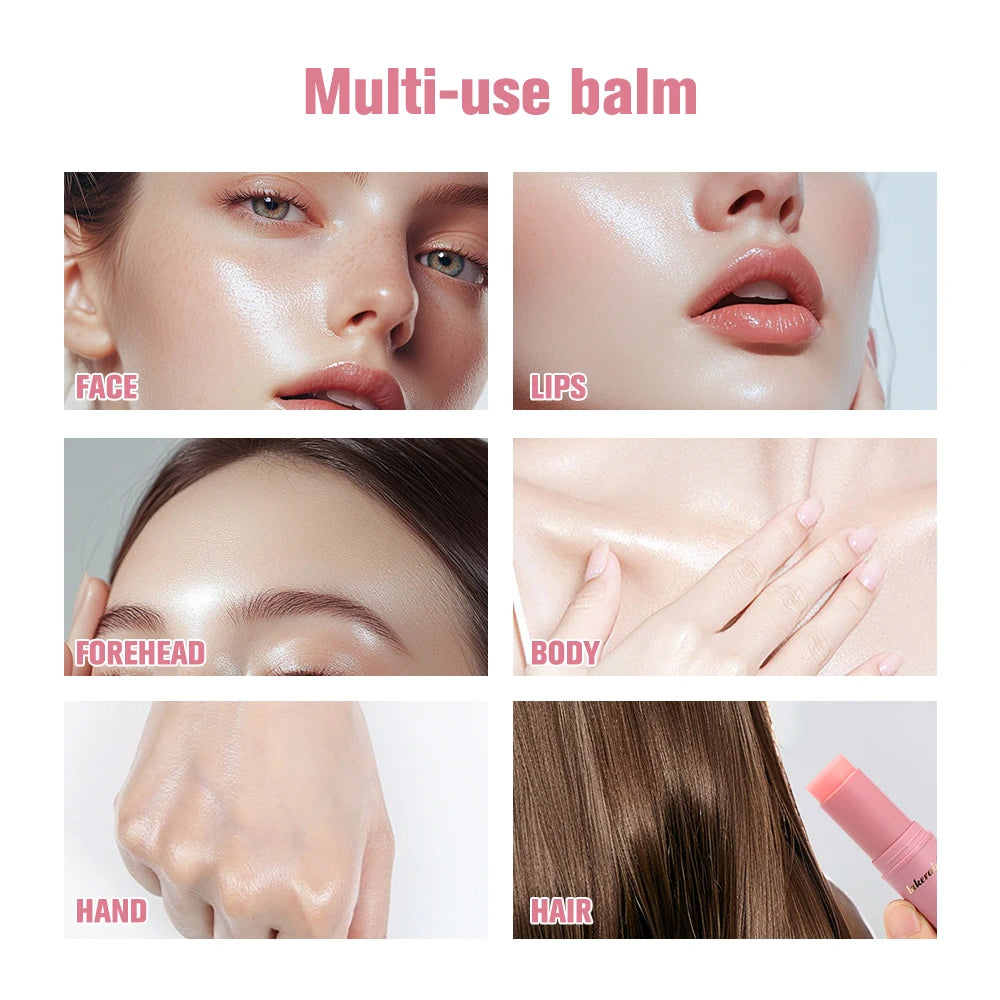 Korean Pink Hydrating Stick Extract Deep Hydrating Facial Skin Multi-functional Pink Balm Stick Skin Care Makeup Base Products