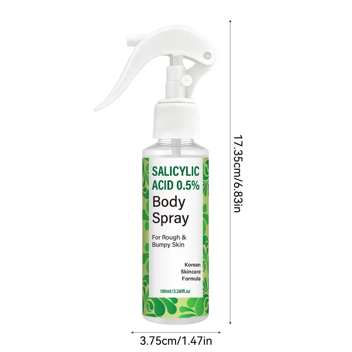 Salicylic Acid 0.5% Body Spray with Glycolic Acid and Panthenol – Korean Skincare Formula for Rough, Bumpy.