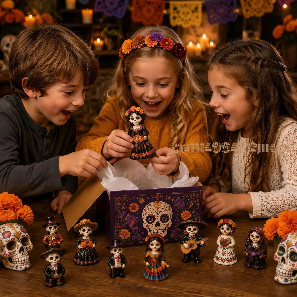 2026 Day of the Dead Advent Calendar, 24 Days Mystery Collectible Figurines, Sugar Skull Characters,Christmas Advent Calendar