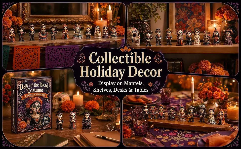 2026 Day of the Dead Advent Calendar, 24 Days Mystery Collectible Figurines, Sugar Skull Characters,Christmas Advent Calendar
