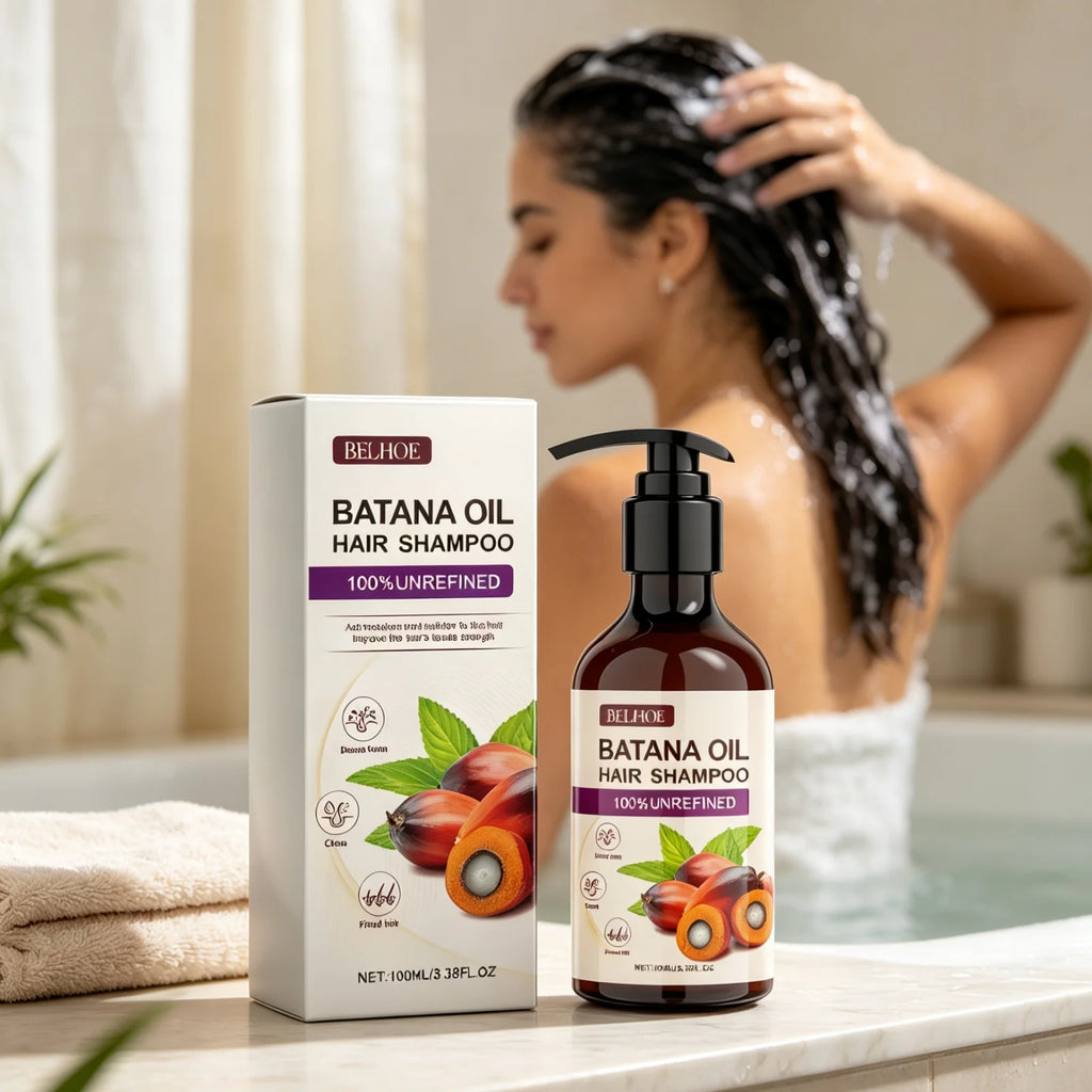 EELHOE Batana Oil Shampoo Nourishing Hair Soothing Dryness Scalp Long Lasting Moisturizing Oil Control Dandruff Removal Shampoo