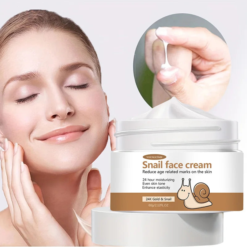 Korean Snail Essence Cream Collagen Anti Wrinkle Facial Skin Care Moisturizing  Hyaluronic Acid Moisturizer Nourishing Whitening