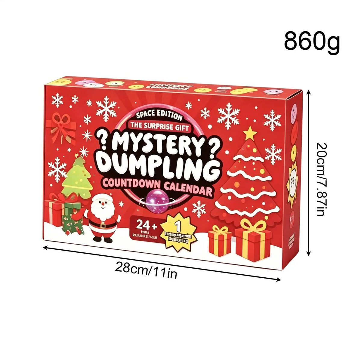 24 Piece Cute Christmas Advent Calendar 24 Day Countdown Stress Relief Mystery Calendar Relaxing Hand Gift for Holiday Fun