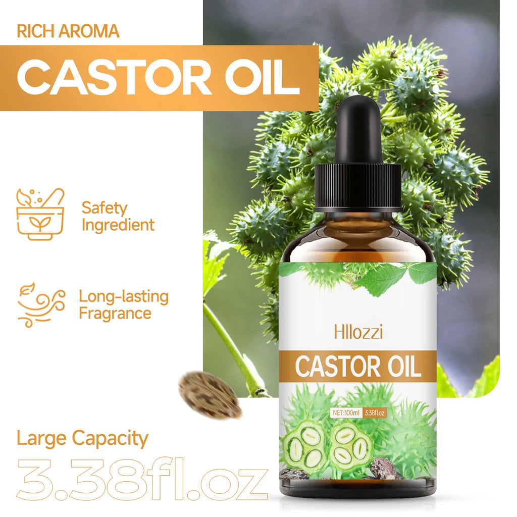 100ml/30ml castor oil pure essential oil skin care hair care can make hair smoother aromatherapy aromatherapy essential oil