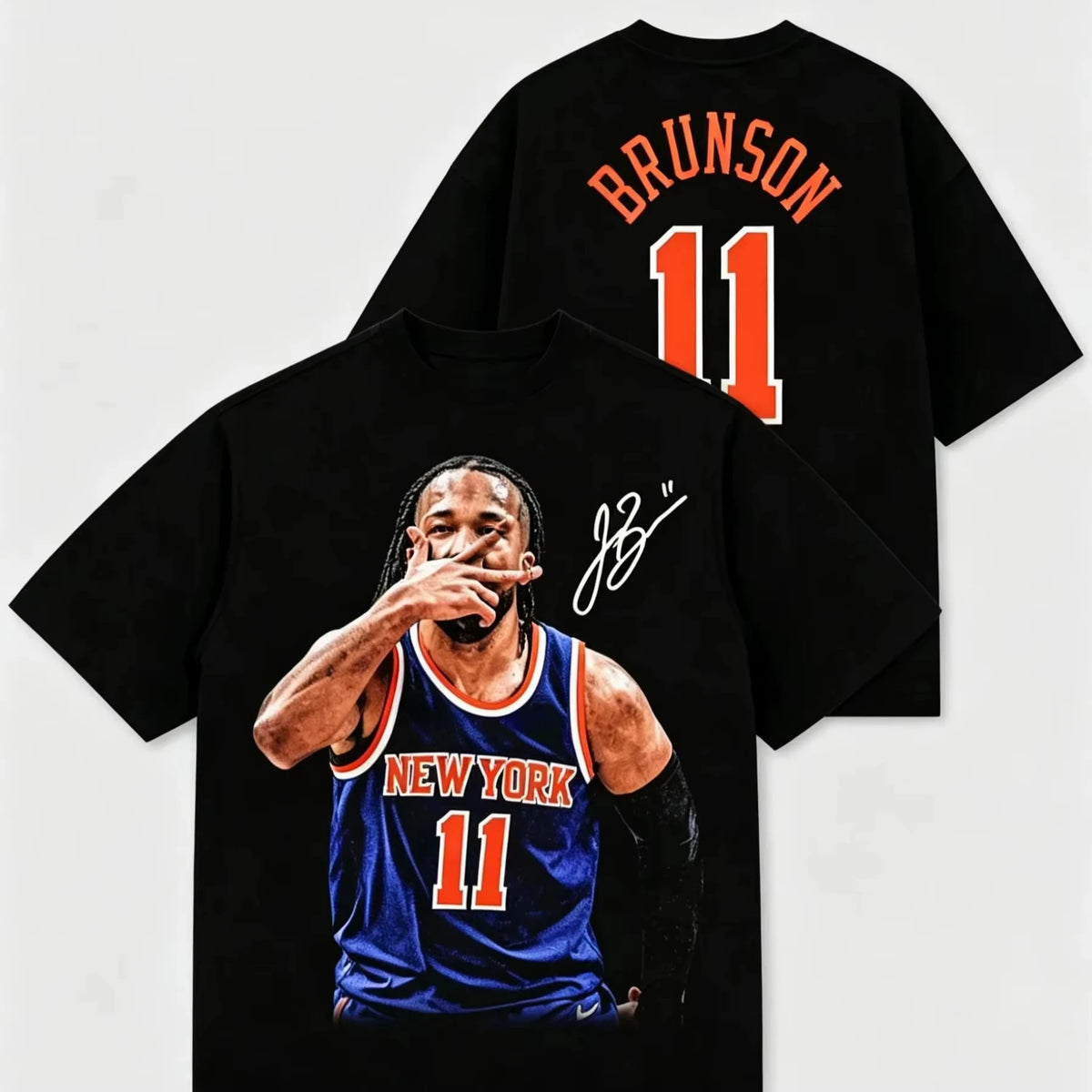 2026 Summer Jalen Brunson 11 Graphics 100%cotton T-shirt Knicks High-Quality Men's Basketball Fashion Sports Jersey Shirt Tee