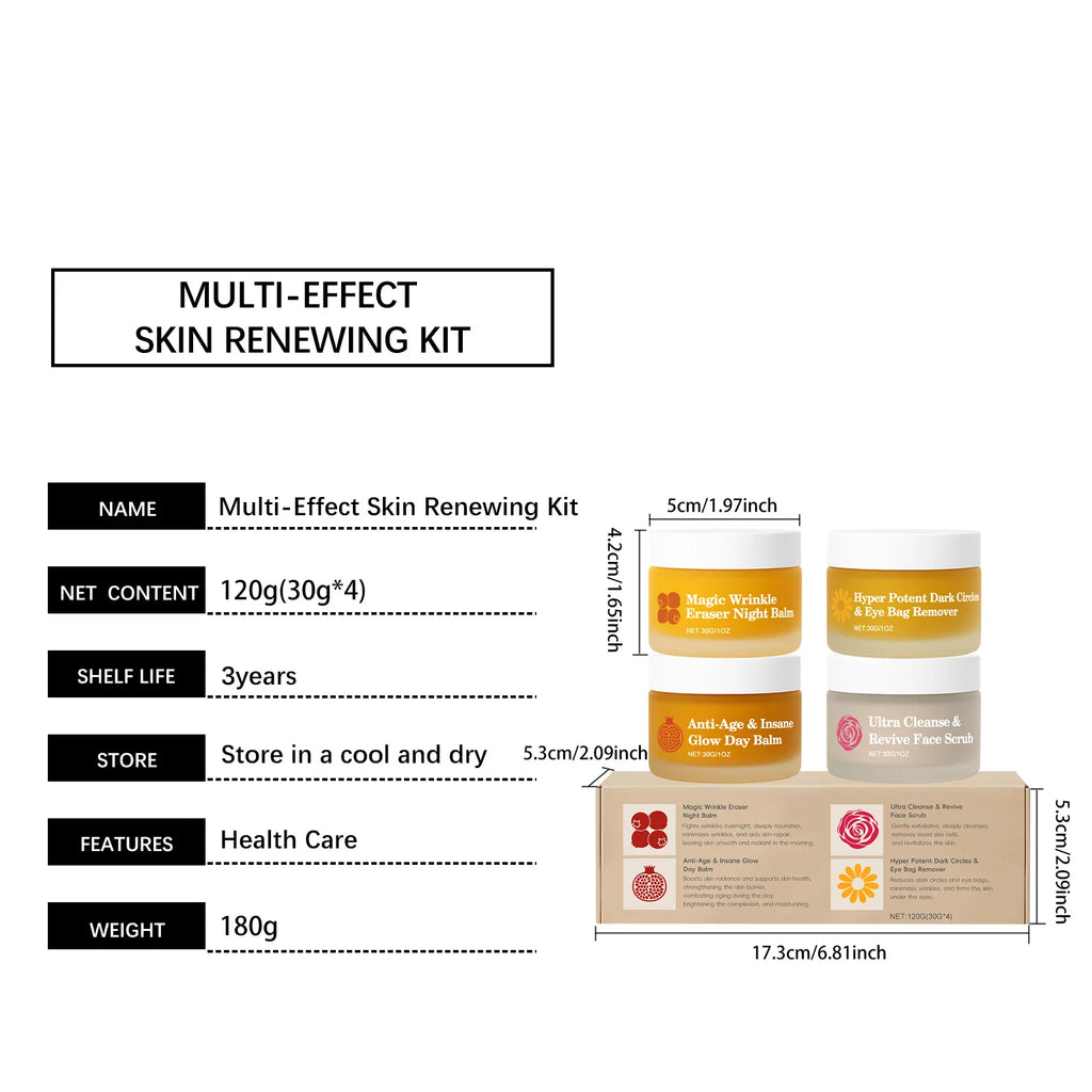 Day Night Skincare Set Moisturizing Repair Skin Barrier Brightening Facial Skins Multi Functional Skincare Eye Face Care Combo