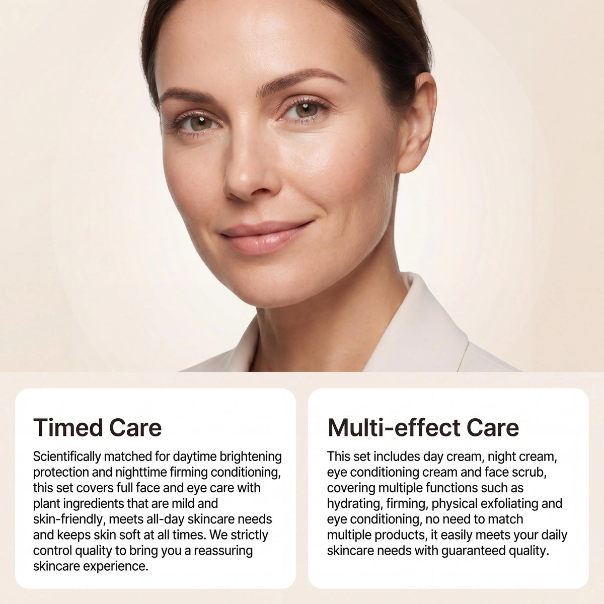 Day Night Skincare Set Moisturizing Repair Skin Barrier Brightening Facial Skins Multi Functional Skincare Eye Face Care Combo