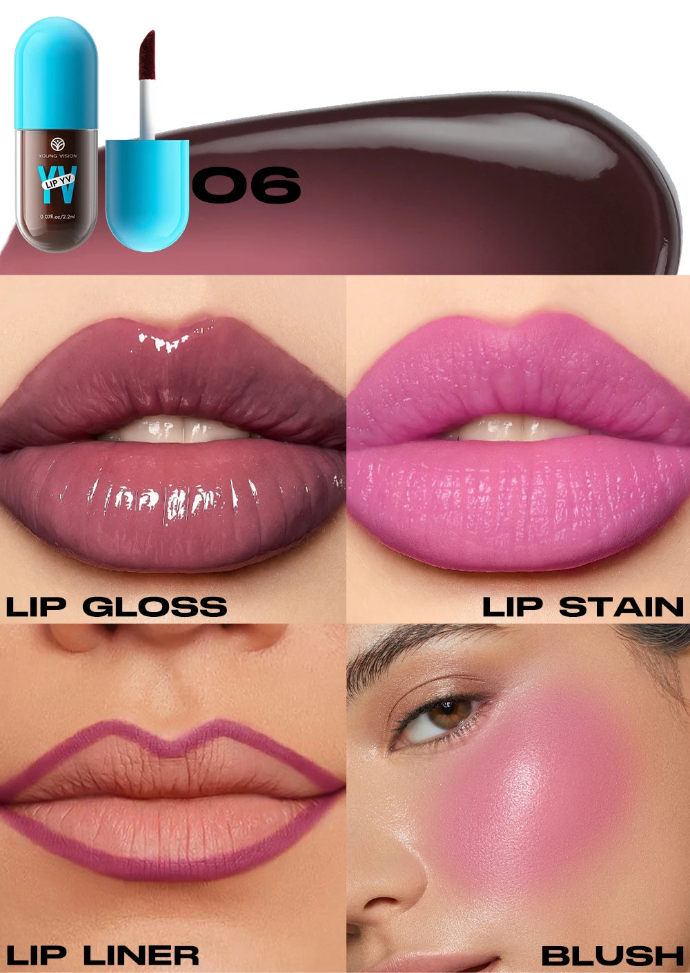 Mini Velvet Matte Lip Gloss Set, 3pc/4pcs Non-Fading, Non-Stick Cup, Long-Lasting Fruit Scented Lip Tint, Smooth and Lightweight