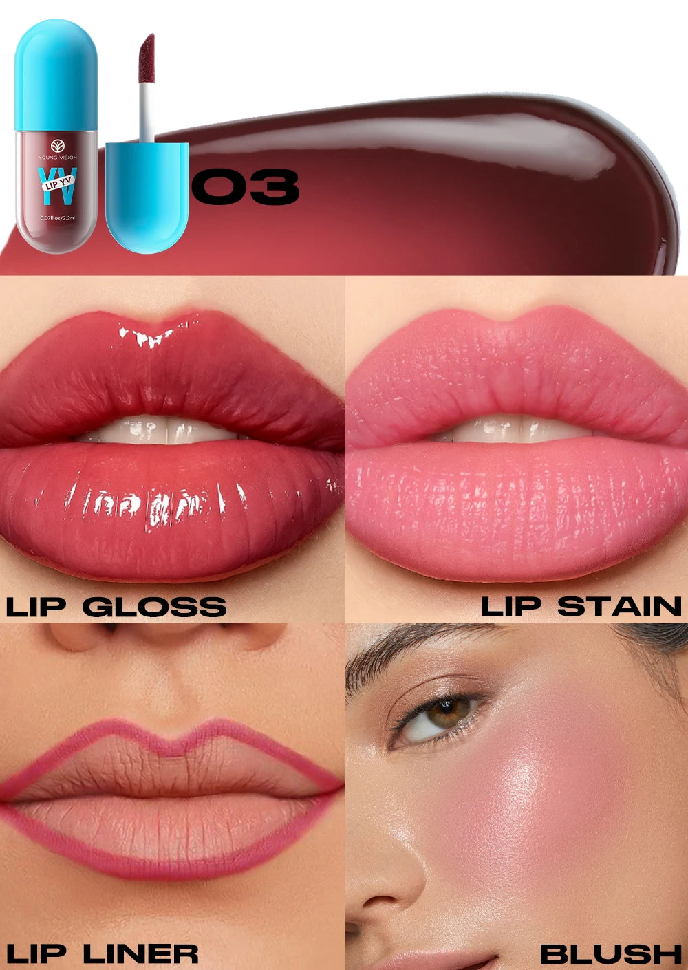 Mini Velvet Matte Lip Gloss Set, 3pc/4pcs Non-Fading, Non-Stick Cup, Long-Lasting Fruit Scented Lip Tint, Smooth and Lightweight