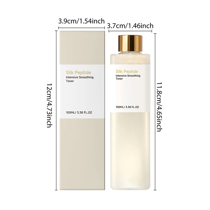 Korean Silk Peptide Facial Essence Toner Relieve Skin Sensitivity Dryness Quick Absorb Non-greasy Hydrating Lock Skin Moisture