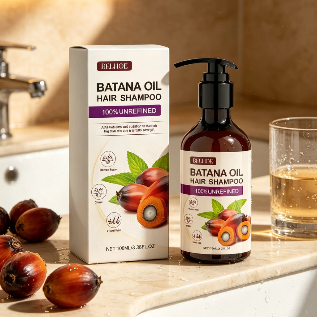 EELHOE Batana Oil Shampoo Nourishing Hair Soothing Dryness Scalp Long Lasting Moisturizing Oil Control Dandruff Removal Shampoo