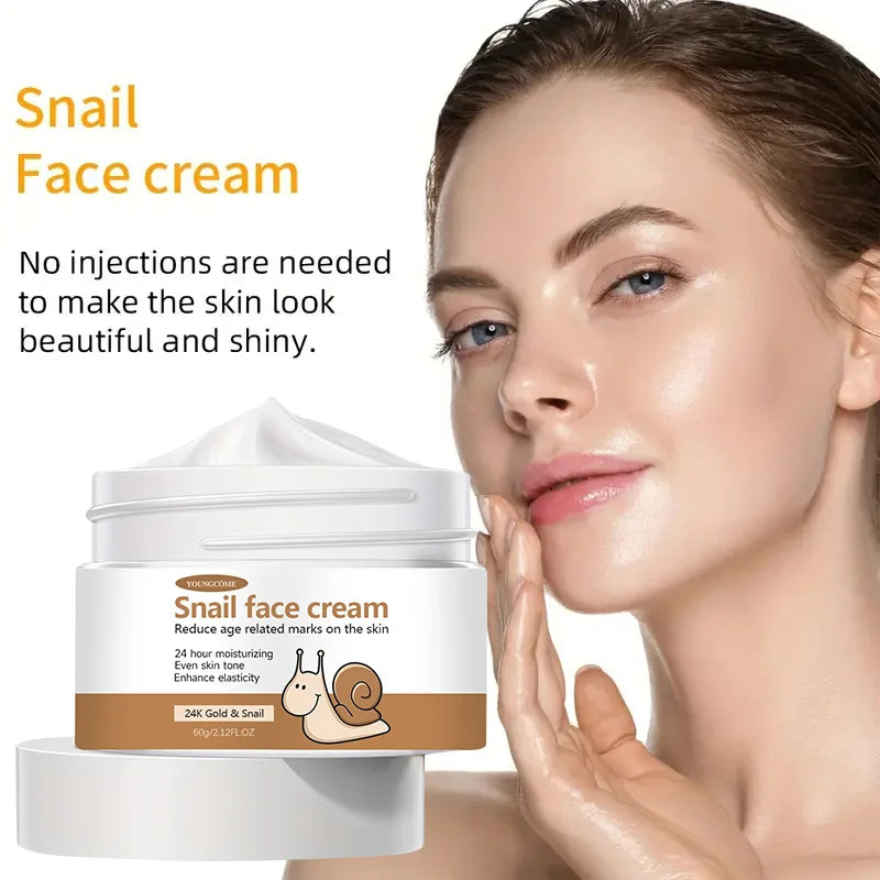 Korean Snail Essence Cream Collagen Anti Wrinkle Facial Skin Care Moisturizing  Hyaluronic Acid Moisturizer Nourishing Whitening