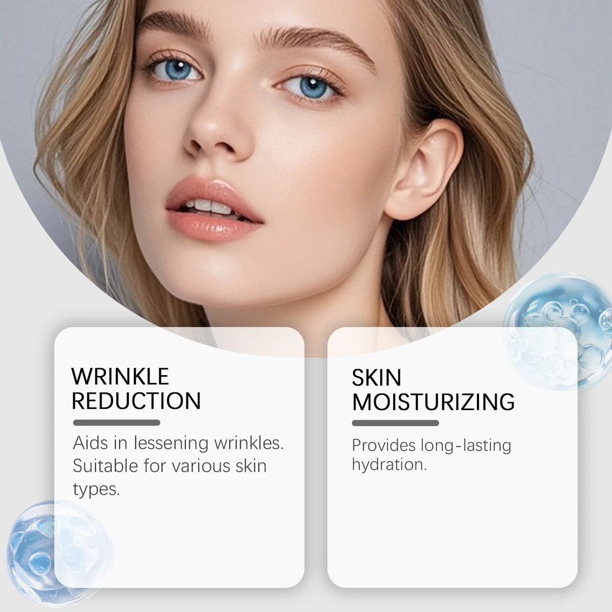 Korean Lifting Moisturizing Face Cream Hyaluronic Acid Water Smooth Skin Barrier Repair Lightweight Fade Wrinkles Cream