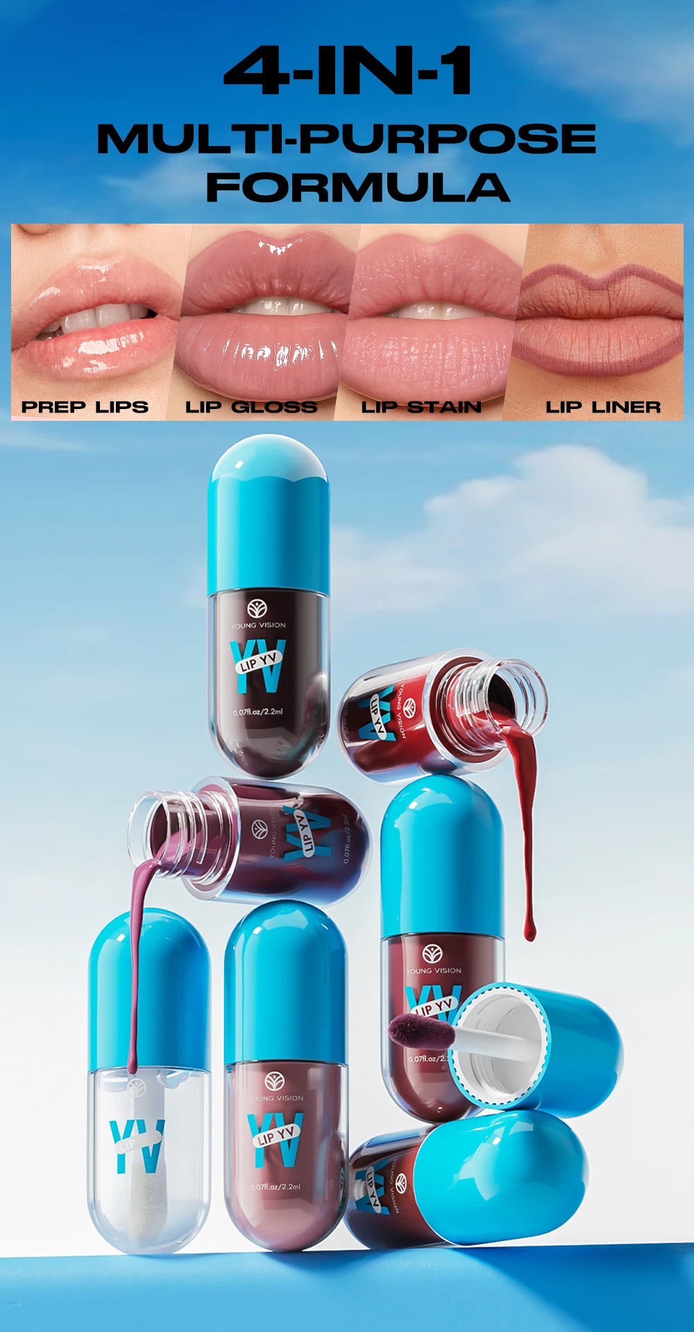 Mini Velvet Matte Lip Gloss Set, 3pc/4pcs Non-Fading, Non-Stick Cup, Long-Lasting Fruit Scented Lip Tint, Smooth and Lightweight