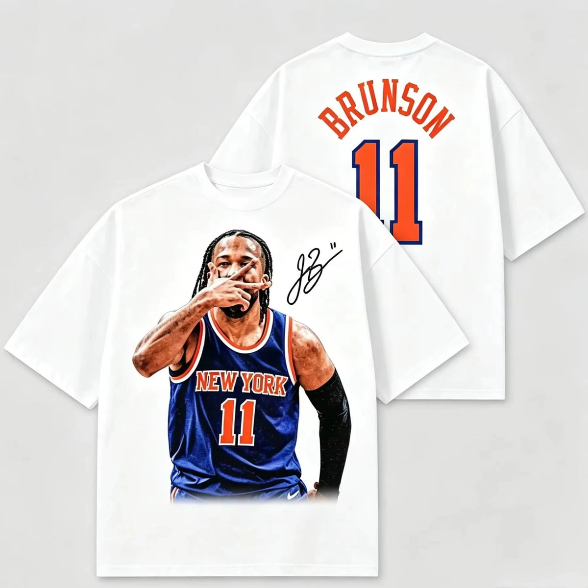 2026 Summer Jalen Brunson 11 Graphics 100%cotton T-shirt Knicks High-Quality Men's Basketball Fashion Sports Jersey Shirt Tee