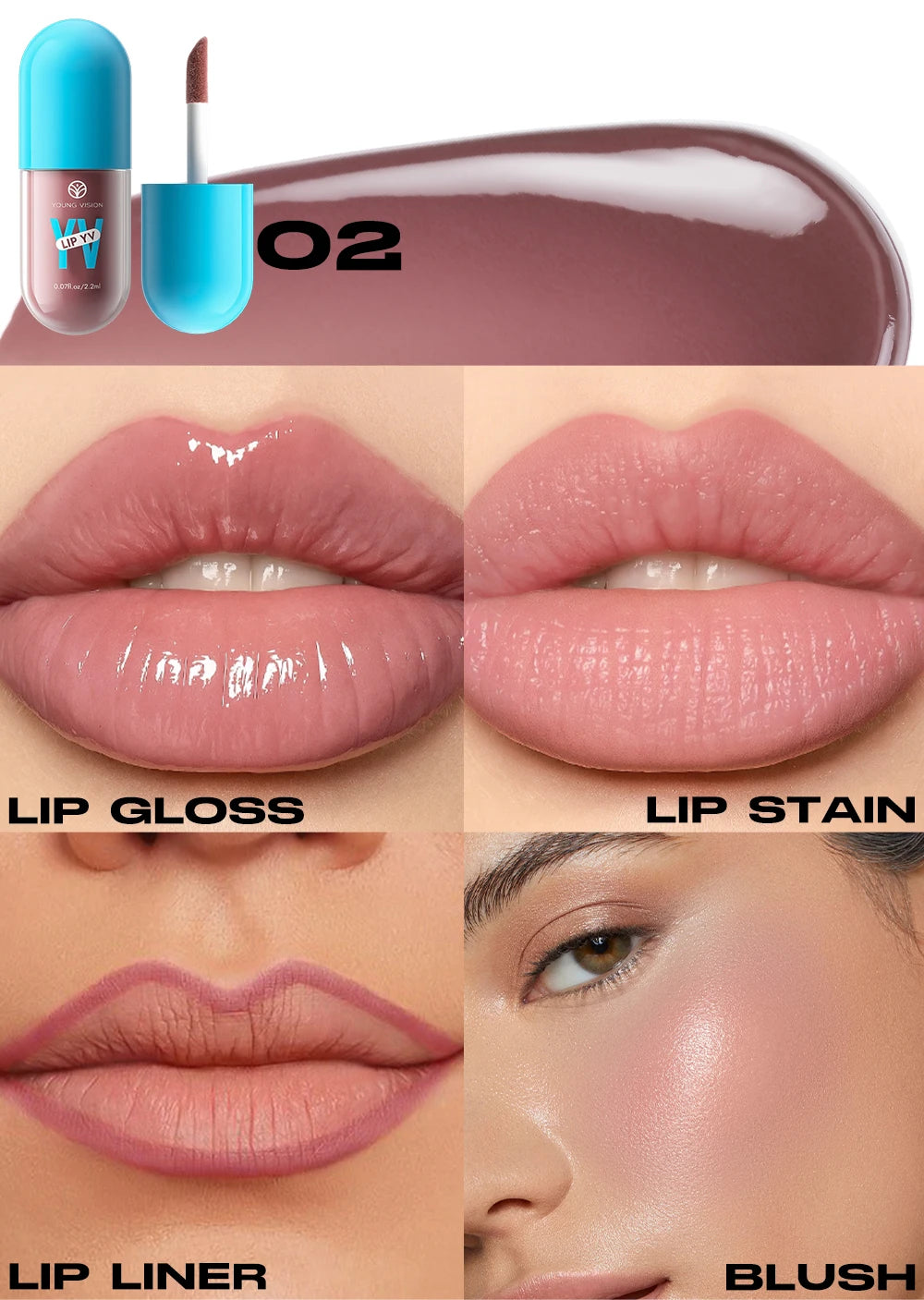 Mini Velvet Matte Lip Gloss Set, 3pc/4pcs Non-Fading, Non-Stick Cup, Long-Lasting Fruit Scented Lip Tint, Smooth and Lightweight