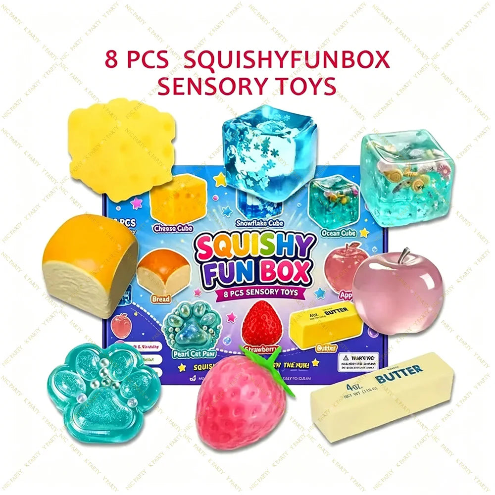 Advent Calendar Mystery Dumpling Squishy Blind Box Soft Fidget Slow Rise 24Day Countdown Calendar Xmas Party Gift Anxiety Relief