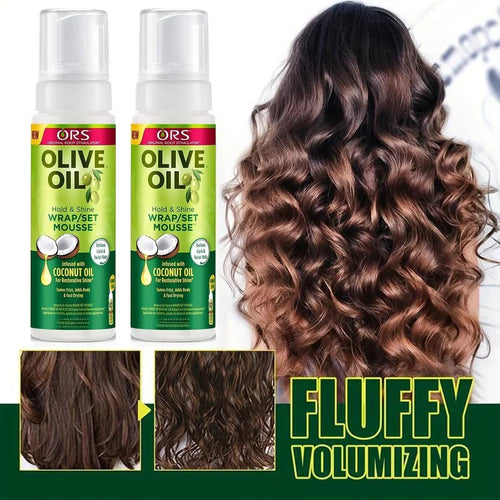 100ML Olive Oil Curly Hair Mousse No-Flaking Anti-Frizz Hair Styling Foam for Wigs And Hair Products