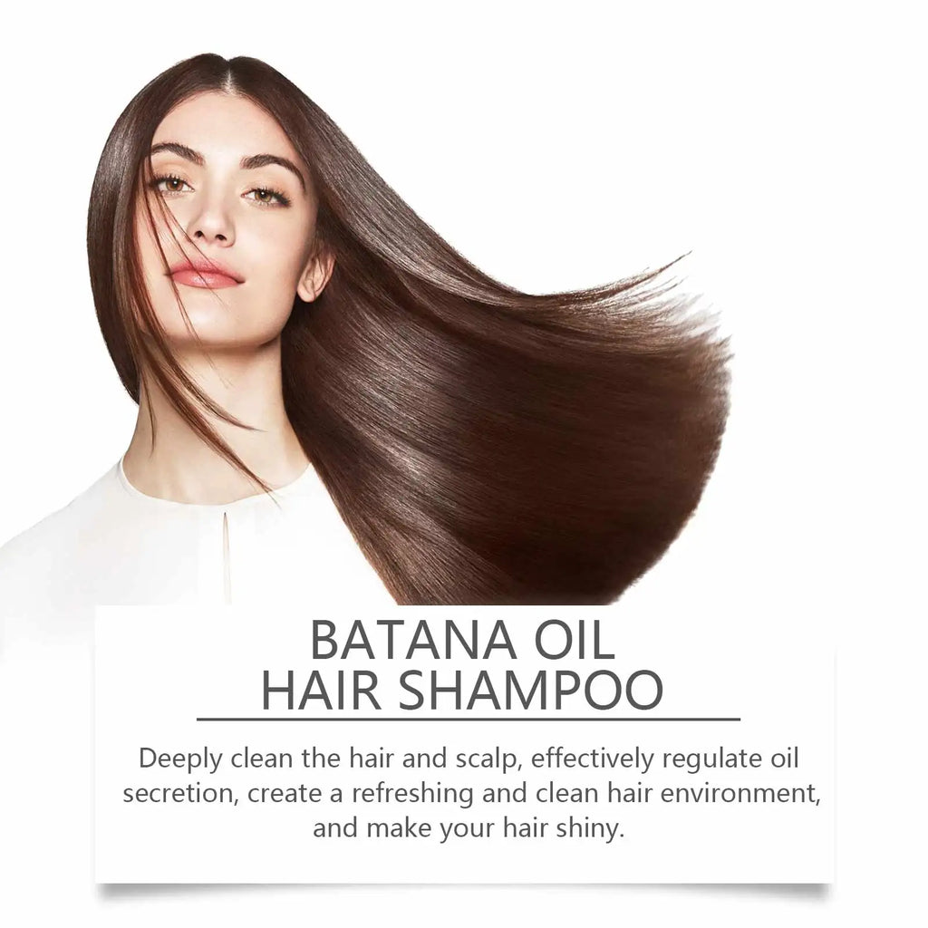 EELHOE Batana Oil Shampoo Nourishing Hair Soothing Dryness Scalp Long Lasting Moisturizing Oil Control Dandruff Removal Shampoo