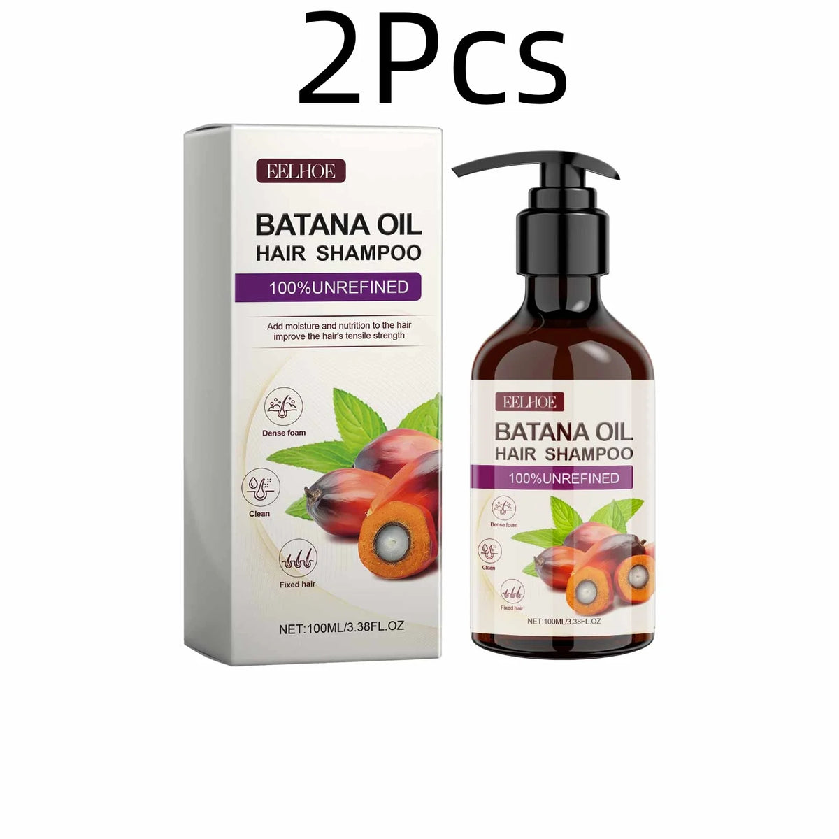 EELHOE Batana Oil Shampoo Nourishing Hair Soothing Dryness Scalp Long Lasting Moisturizing Oil Control Dandruff Removal Shampoo