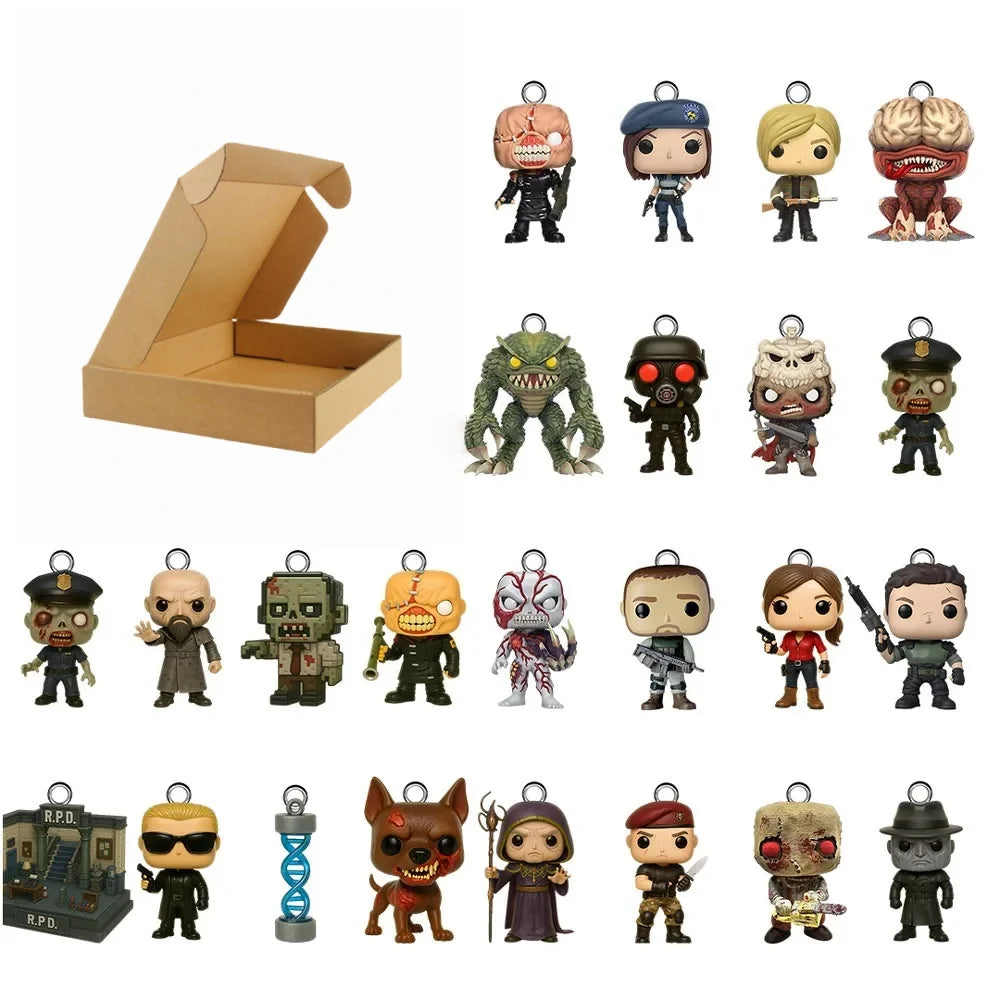 Resident Evil Advent Calendar 30th Advent Calendar 24 Days 2D Acrylic Hanging Ornament Blind Box Halloween Decor Gift