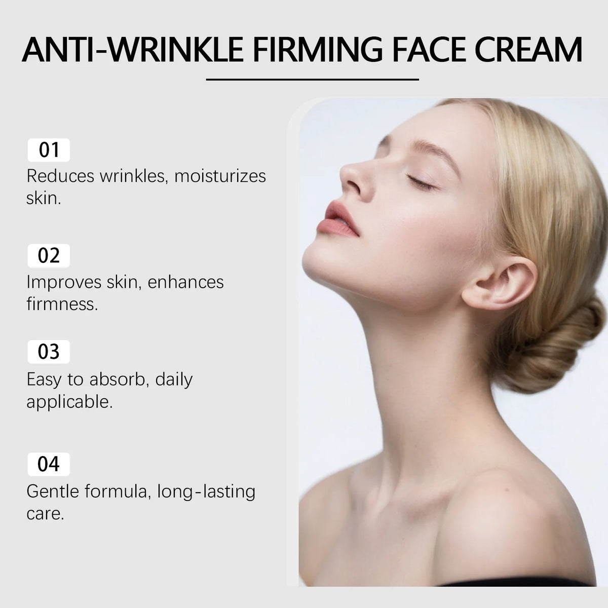 Korean Lifting Moisturizing Face Cream Hyaluronic Acid Water Smooth Skin Barrier Repair Lightweight Fade Wrinkles Cream