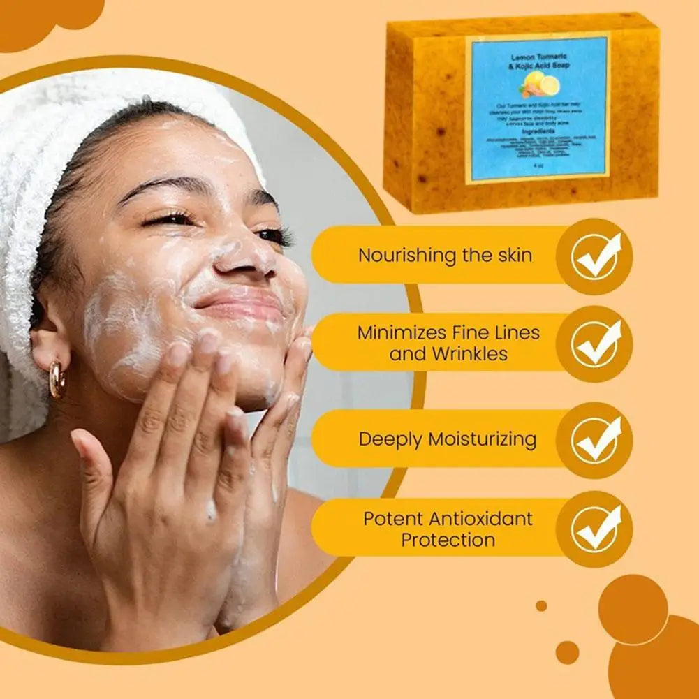 Turmeric Lemon Soap/cleansing pad/Face Cream/Serum Turmeric Series Skincare Product Brighten Skin Tone For All Skin Type Nourish