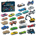 Christmas Advent Calendar 24 Days Alloy Car Inertial Vehicle Model Toy Metal Cars Set Toys for Adults New Year Gifts Home Decor
