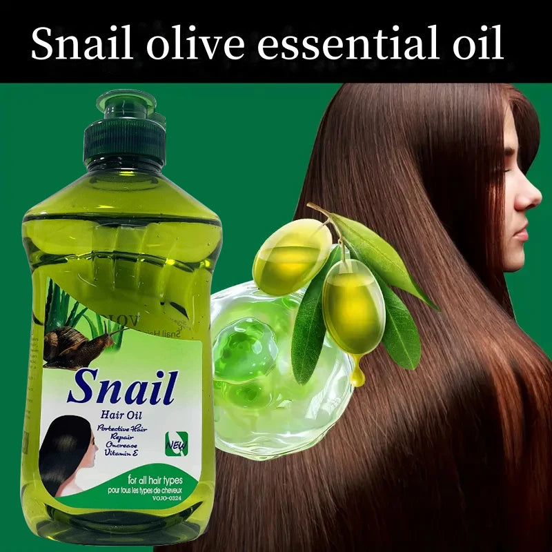 Olive Snail Nourishing, Repairing and Smoothing Hair Care Essential Oil Hair Oil Is Suitable for Dry and Frizzy Hair