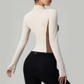 High Quality Workout Fitness Long Sleeve Top with 2 Sides Zipper Finger Hole Mix Colours Jacket