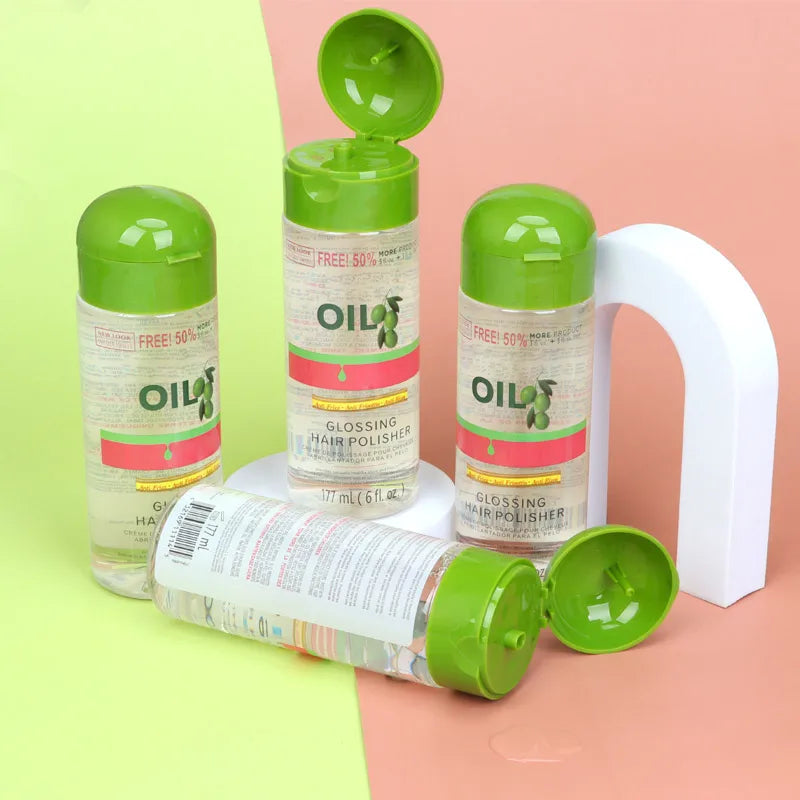 Olive Oil Frizz Control & Shine Glossing Polisher 6 Ounce Shining Hair Glossing Oil Daily Use Good Smell Hair Smooth Healthy Oil