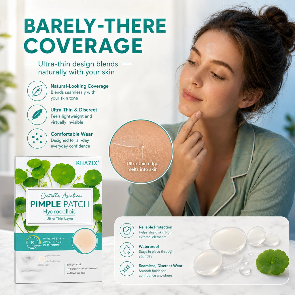 Centella Asiatica Hydrocolloid  Acne Patches, for Acne & Blemishes, 12/24 pcs.