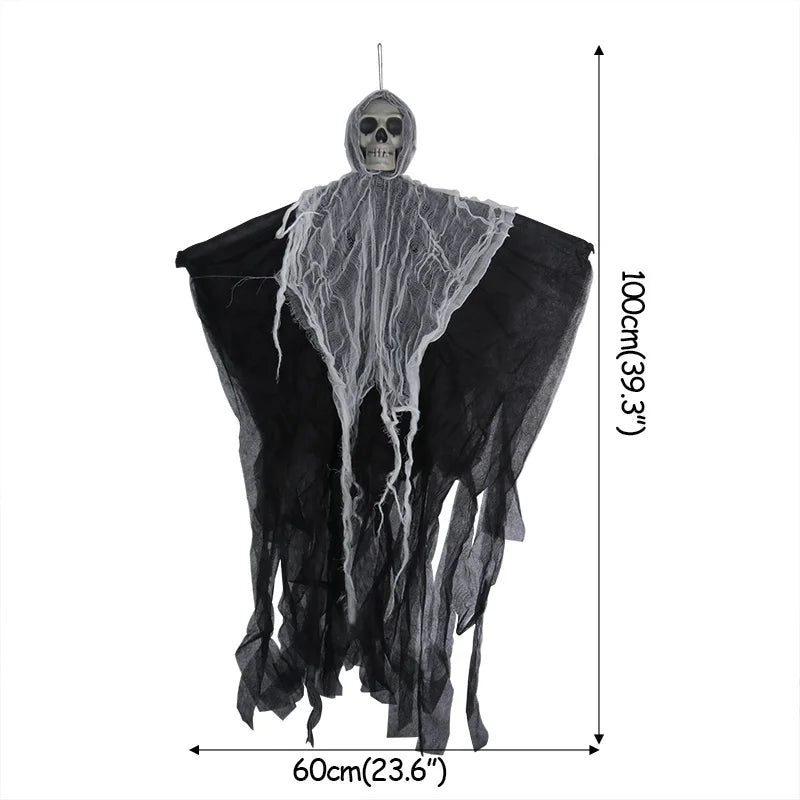 Halloween Hanging Skull Ghost Ornament Haunted House Decoration Horror Props Halloween Party Home Indoor Outdoor Yard Bar Decor