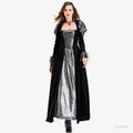 Halloween Day of the Dead Sexy European Medieval Retro Court Gothic Queen Evil Vampire Costume Carnival Party Devil Witch