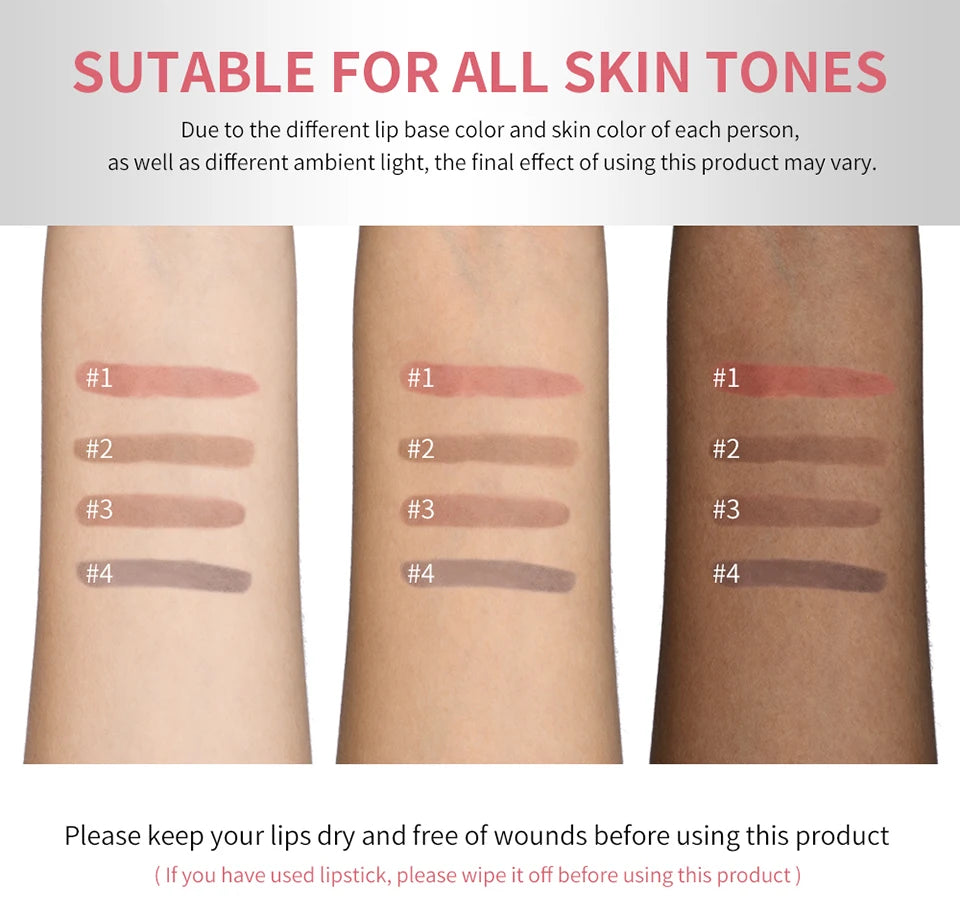Magic Peel Off Lip Cosmetic Matte Lip Liner Pencil Long Lasting Waterproof Smudge Proof Transfer Proof Peel Off Lip Stain Tattoo