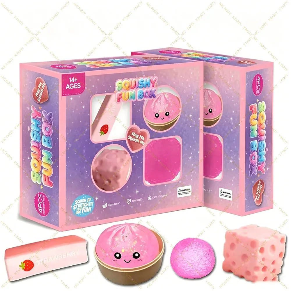 Advent Calendar Mystery Dumpling Squishy Blind Box Soft Fidget Slow Rise 24Day Countdown Calendar Xmas Party Gift Anxiety Relief