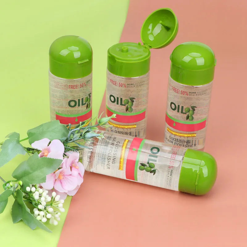 Olive Oil Frizz Control & Shine Glossing Polisher 6 Ounce Shining Hair Glossing Oil Daily Use Good Smell Hair Smooth Healthy Oil