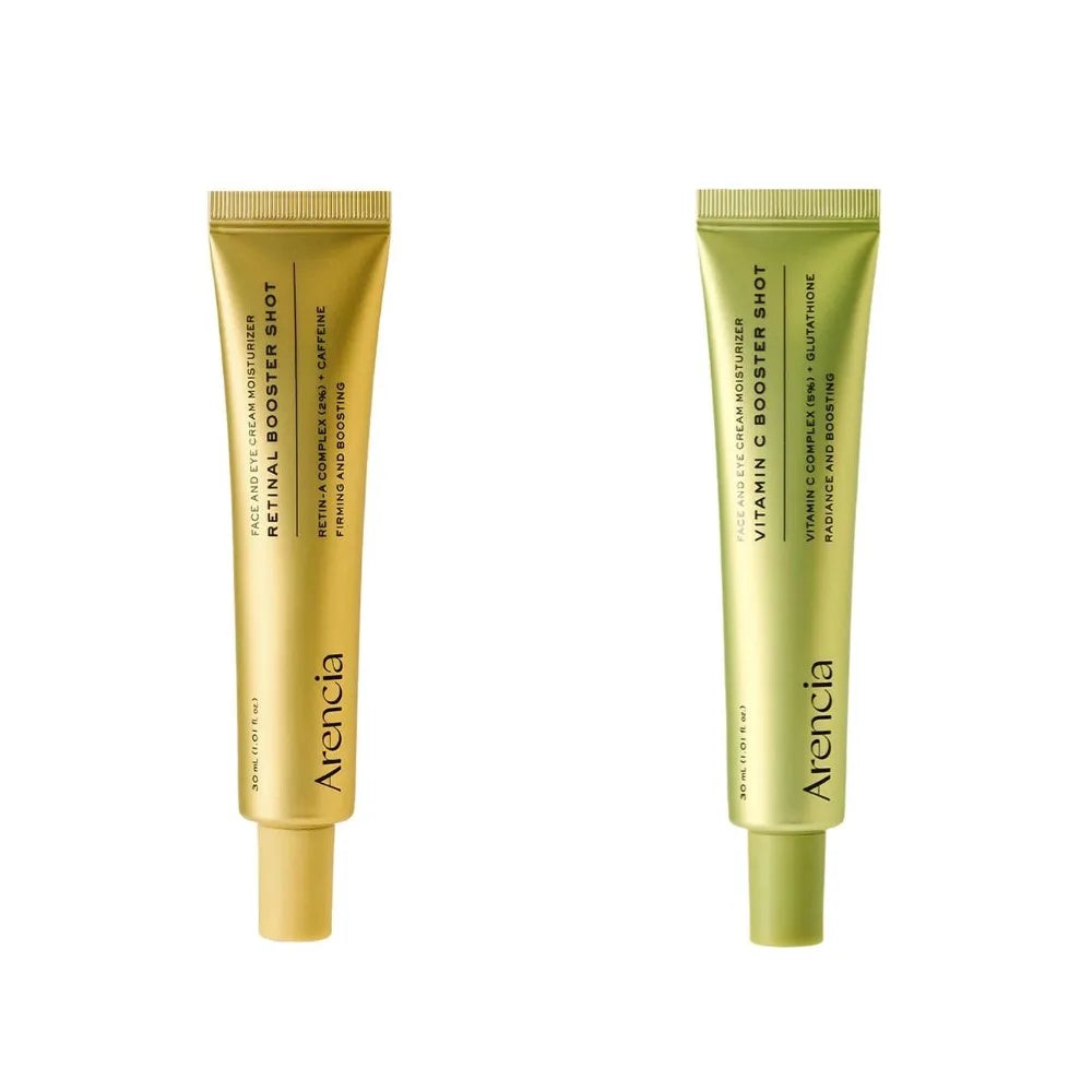 Korean Skin Care Brand Arencia Booster Shot Serum Vitamin C Brighten Skin Tone Essence Retinal Caffeine Smooth Fine Lines Serum
