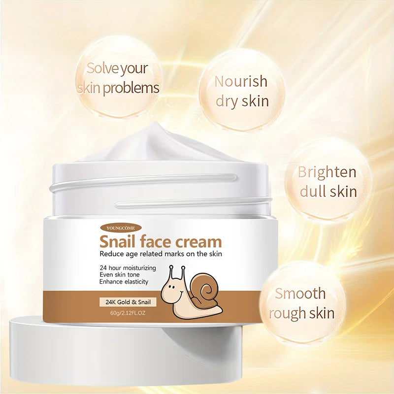 Korean Snail Essence Cream Collagen Anti Wrinkle Facial Skin Care Moisturizing  Hyaluronic Acid Moisturizer Nourishing Whitening