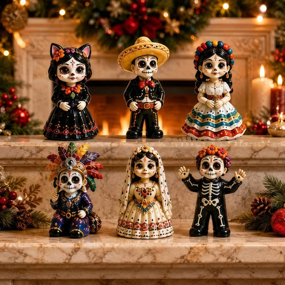 2026 Day of the Dead Advent Calendar, 24 Days Mystery Collectible Figurines, Sugar Skull Characters,Christmas Advent Calendar