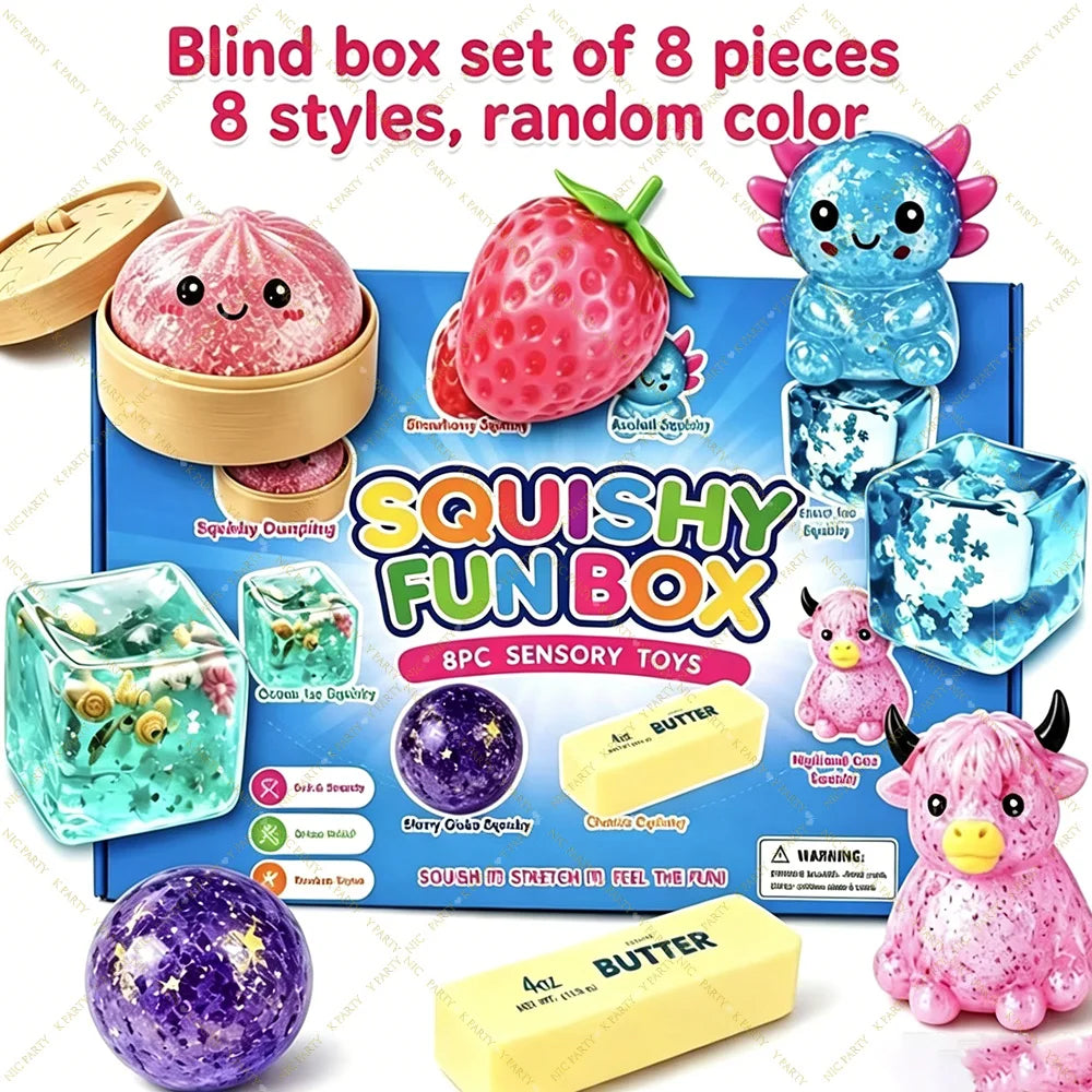 Advent Calendar Mystery Dumpling Squishy Blind Box Soft Fidget Slow Rise 24Day Countdown Calendar Xmas Party Gift Anxiety Relief